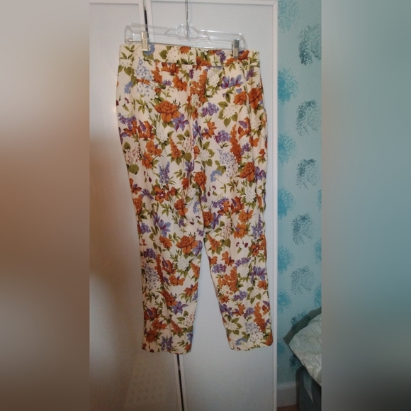 Pearl Floral Print Pants sz 12 - Picture 10 of 11